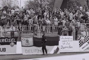 Klares Statement der Fans am 20. April 1991! Foto: Dehli-News 